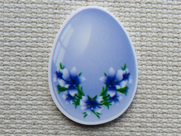 First view of Blue Decorated Egg Needle Minder.