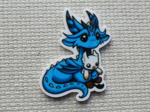 First view of Teal Blue Dragon Needle Minder.