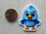 Second view of Blue Bird Chick Needle Minder.