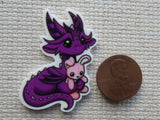 Second view of Purple Dragon with a Bunny Needle Minder.