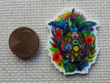 Second view of Very Colorful Turtle Needle Minder.