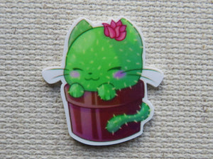 First view of Cat Barrel Cactus Needle Minder.