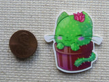 Second view of Cat Barrel Cactus Needle Minder.