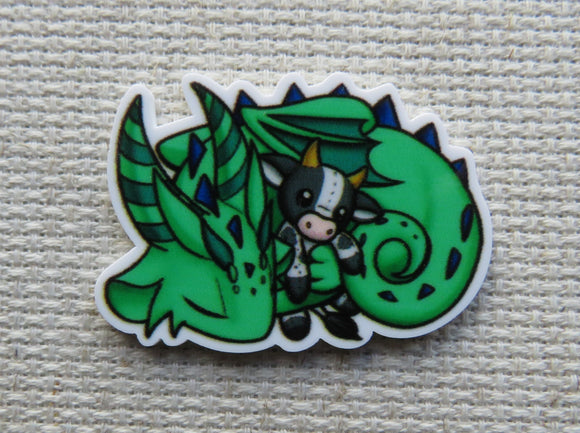First view of Green Cow Dragon Needle Minder.