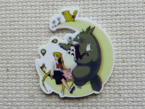 First view of Sailor and Totoro in a Moon Needle Minder.