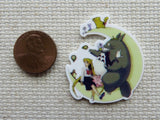 Second view of Sailor and Totoro in a Moon Needle Minder.