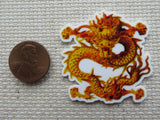 Second view of Gold Dragon Needle Minder.