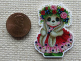 Second view of Watermelon Bunny Needle Minder.