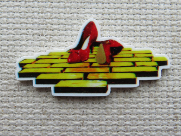 Ruby Slippers on Yellow Bricks Needle Minder, Cover Minder, Magnet