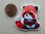 Second view of Red Panda Love Needle Minder.