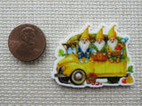 Second view of Yellow Gnome Bus Needle Minder.