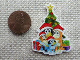 Second view of Bluey Family Christmas Needle Minder.