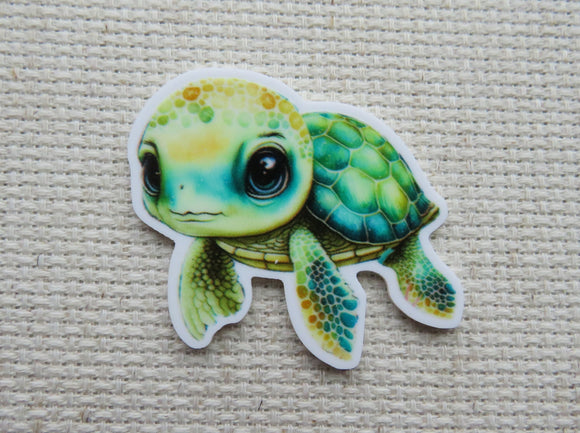 First view of Green Baby Turtle Needle Minder.