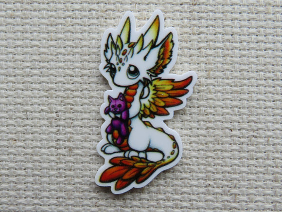 First view of White and Orange Dragon Needle Minder.