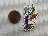 Second view of White and Orange Dragon Needle Minder.