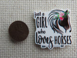 Second view of Just a Girl Who Loves Horses Needle Minder,.