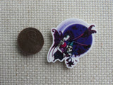 Second view of Purple Moon Fairy Needle Minder.