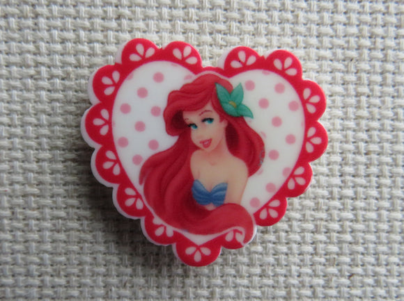 First view of Ariel in a Heart Needle Minder.