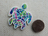 Second view of Pastel Colored Turtle Needle Minder.