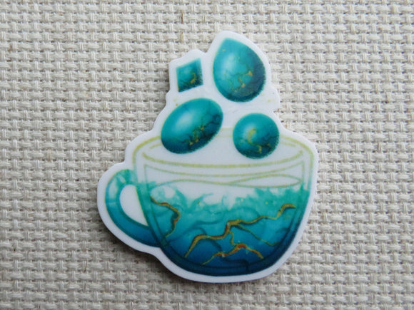 First view of Turquoise Teacup Needle Minder