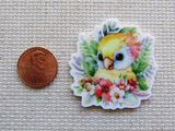 Second view of Lovable Yellow Chick Needle Minder.