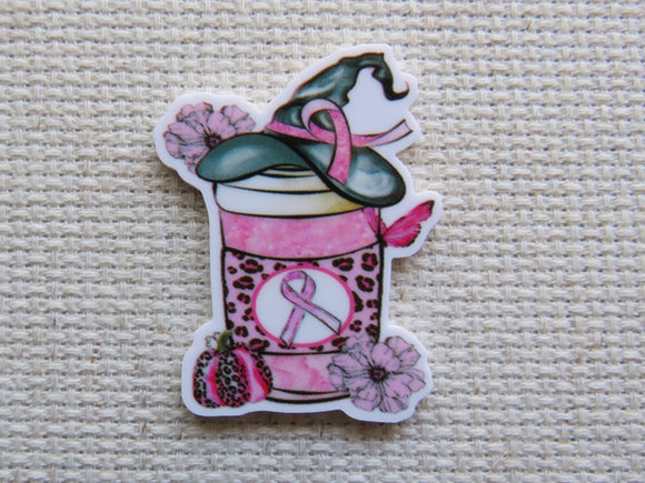 First view of Pink Ribbon Drink Needle Minder.