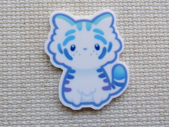 First view of White Tiger Cat Needle Minder.