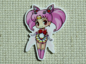 First view of pink sailor moon Needle Minder.