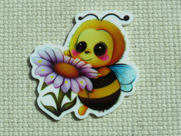 First view of Bumble Bee with a Pretty Flower Needle Minder.