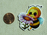 Second view of Bumble Bee with a Pretty Flower Needle Minder.