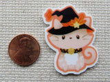 Second view of Mischievous Witch Cat Needle Minder.