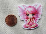 Second view of Pretty Pink Fairy Needle Minder.