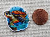 Second view of Swimming Sea Turtle Needle Minder.