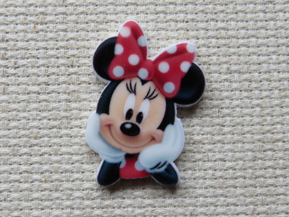 First view of Small Red Minnie Mouse Needle Minder.