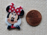 Second view of Small Red Minnie Mouse Needle Minder.