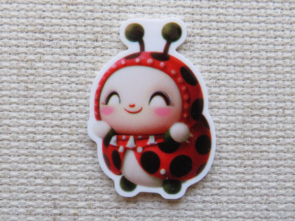 First view of giggling lady bug minder.