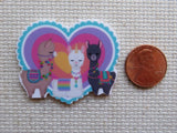 Second view of Llama Heart Needle Minder.