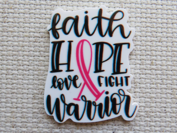 First view of Faith Hope Pink Ribbon Needle Minder.
