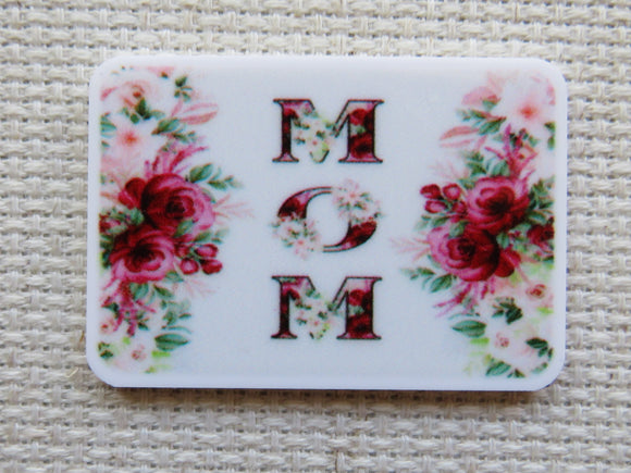 First view of Red Floral Mom Needle Minder.