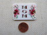 Second view of Red Floral Mom Needle Minder.
