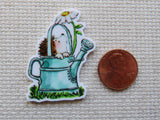 Second view of Hedgehog in a Watering Can Needle Minder.