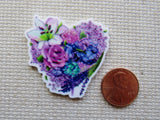 Second view of Floral Heart Needle Minder.