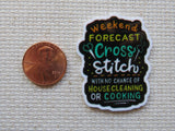 Second view of Cross Stitch Weekend Forecast Needle Minder.