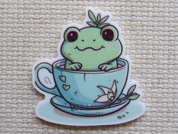 First view of Frog in a Teacup Needle Minder.