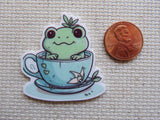 Second view of Frog in a Teacup Needle Minder.