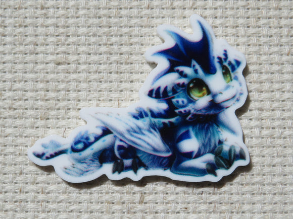 First view of White and Blue Dragon Needle Minder.