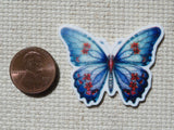Second view of Blue Butterfly with Flowers Needle Minder.