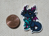 Second view of Black Dragon with a Small Dragon Needle Minder.
