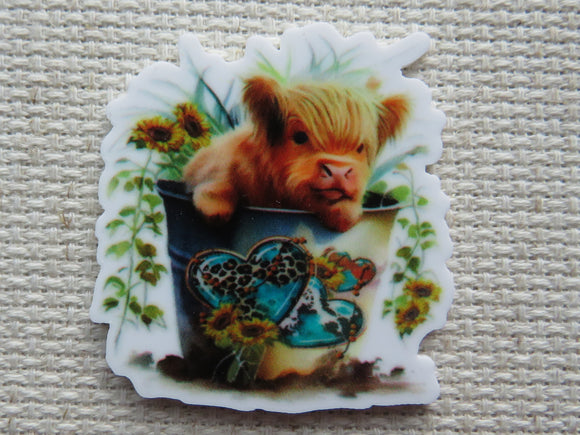 First view of It's a Cow in a Bucket Needle Minder.