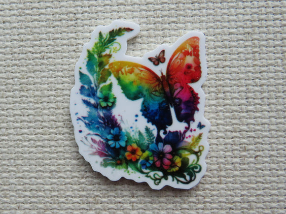 First view of Colorful Rainbow Butterfly Needle Minder.